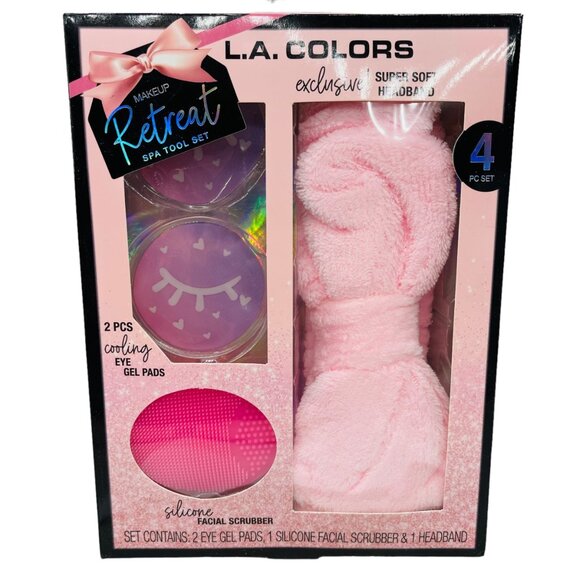 LA Colors Other - LA Colors, Makeup Retreat Spa Tool Set, Headband, eye gel pads, Facial Scrub